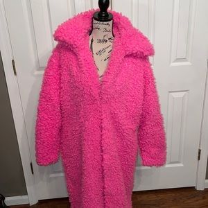 Hot pink Teddy Coat